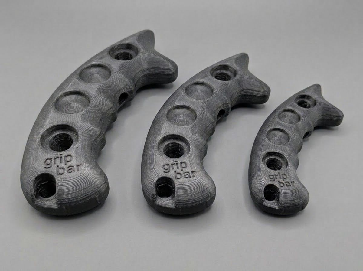 Drei Größen des grip bar: groß, mittel und klein